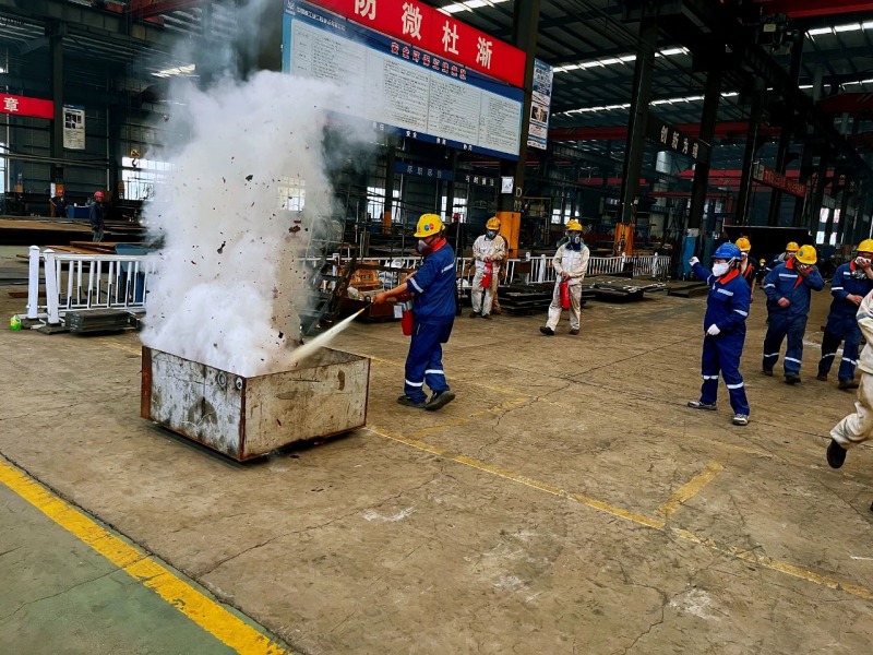 Eihe Steel Structure llevó a cabo el simulacro de incendio del 