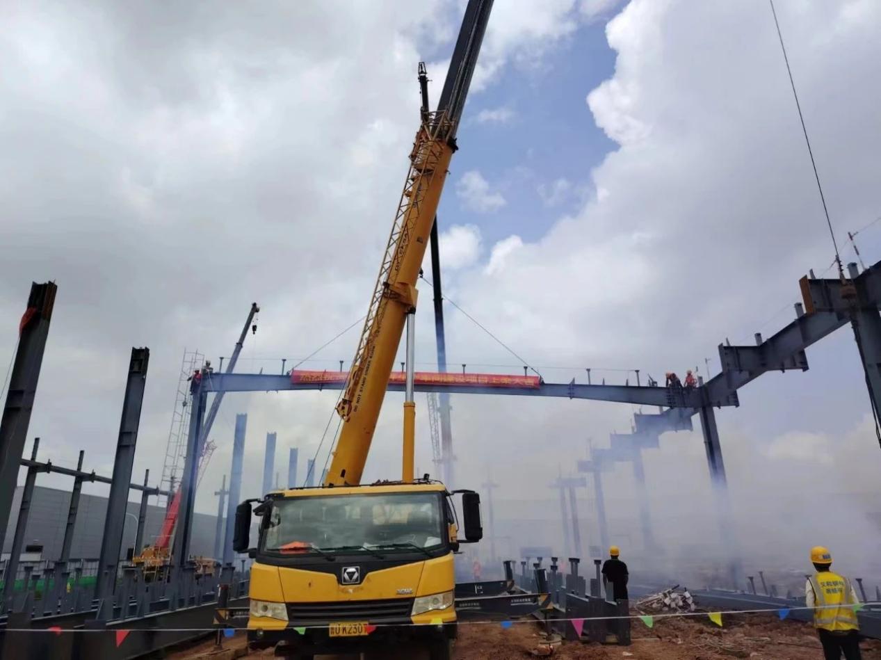 Proyecto de construcción del taller de producción de Parts de Chery KD En el haz, Eihe se dio cuenta del Proyecto de construcción de la base de Chery Automobile Qingdao ganó la oferta de 