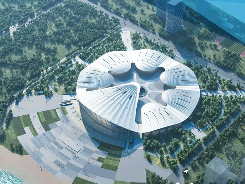 ¿Cómo ofrece una sala de exposiciones con estructura de acero una construcción rápida y una experiencia premium para los visitantes?