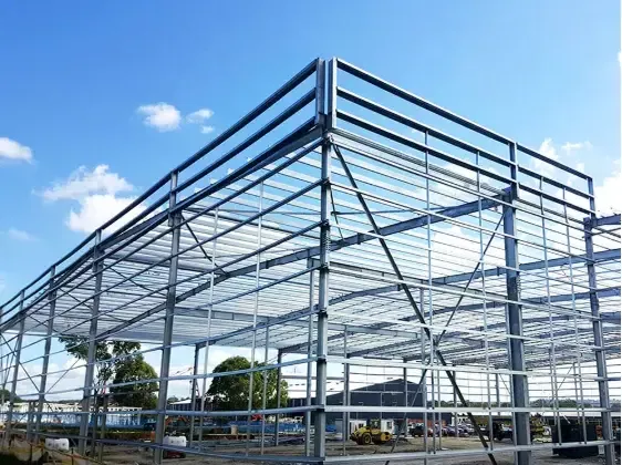 Edificio de acero de metal prefabricado y hermoso para almacén para almacén
