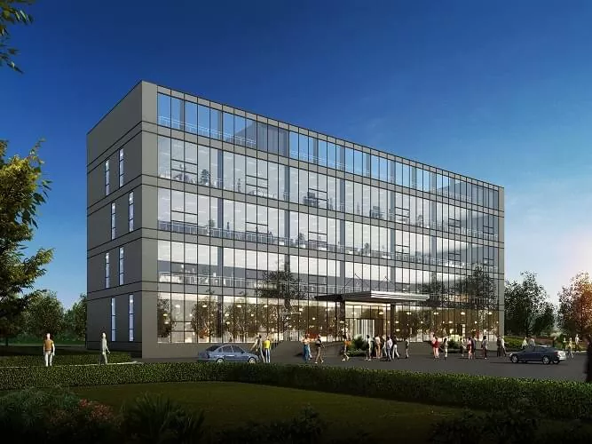 Edificio de oficinas de acero prefabricado moderno