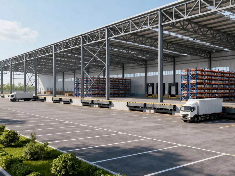 Edificio del centro de distribución de estructura de acero